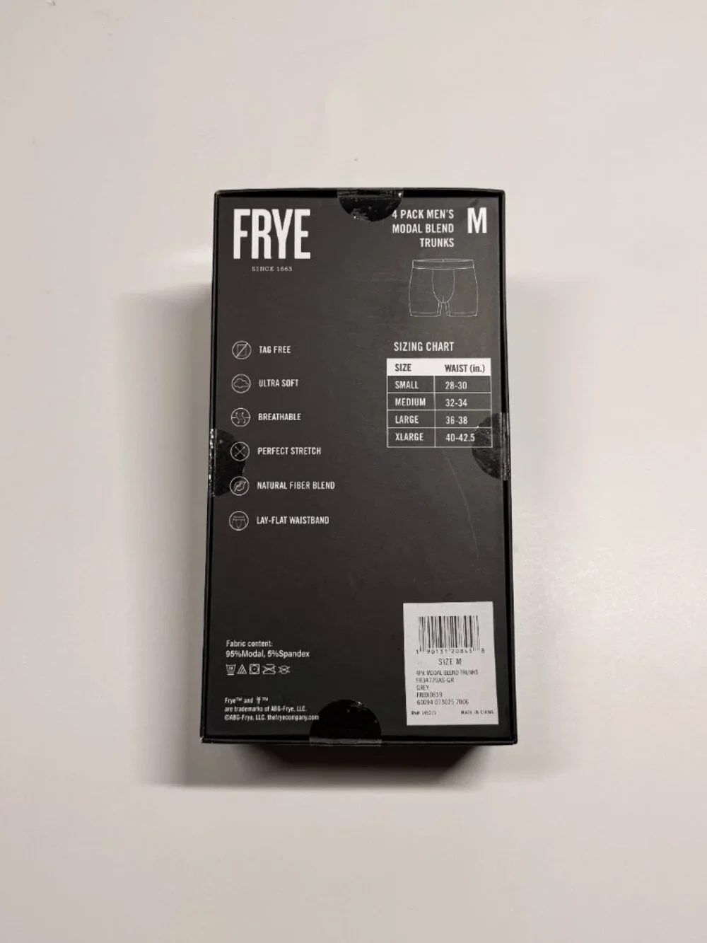 FRYE Modal Blend Boxer Briefs - 4 Pack - NWT - Black and Gray Tones